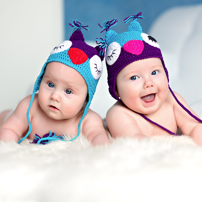 Babies with Owl Beanies 1 Babies with Owl Beanies 1