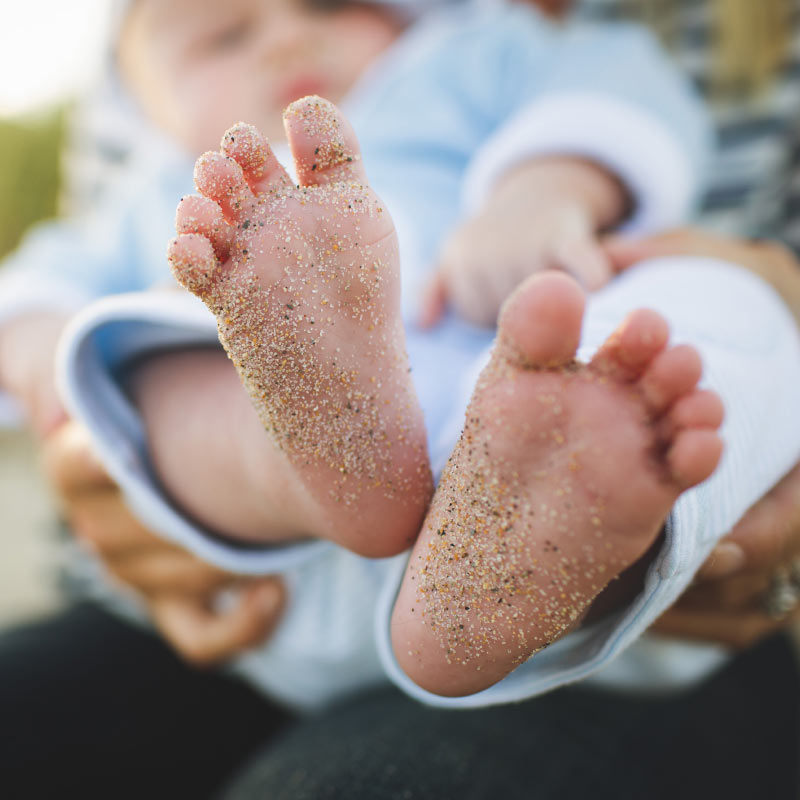 Baby with Sand on Feet 1 Baby with Sand on Feet 1